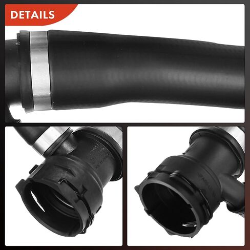 A-Premium Upper & Lower Radiator Coolant Hose Compatible with BMW E60 525i, 525xi, 530i, 530xi, 2006-2007 L6 3.0L, Automatic Transmission, 2-PC Set, Replace# 17127546064, 17127521778 in Saudi Arabia