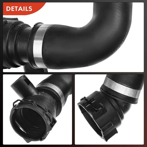 A-Premium Upper & Lower Radiator Coolant Hose Compatible with BMW E60 525i, 525xi, 530i, 530xi, 2006-2007 L6 3.0L, Automatic Transmission, 2-PC Set, Replace# 17127546064, 17127521778 in Saudi Arabia