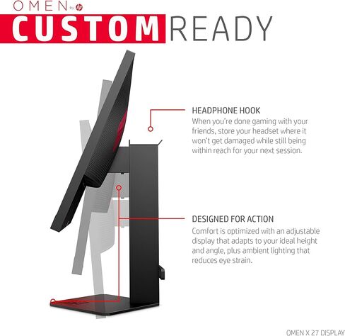 Omen X 27" 240 Hz 1ms Gaming Monitor, QHD 2560 x 1440p, AMD Radeon FreeSync 2 HDR, HDR, DCI P3, (6FN07AA) in Saudi Arabia