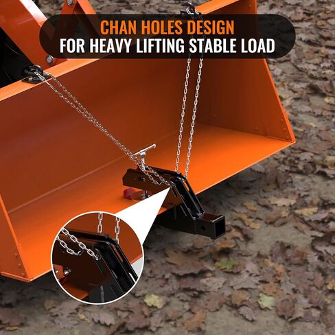 2024 New Upgraded Anti-Slip Clamp on Trailer Hitch, Clamp on Bucket Hitch 2" Ball Mount Receiver Adapter for Kubota Tractor Bucket, Black Bucket Trailer Hitch Attachment Accessories in Saudi Arabia