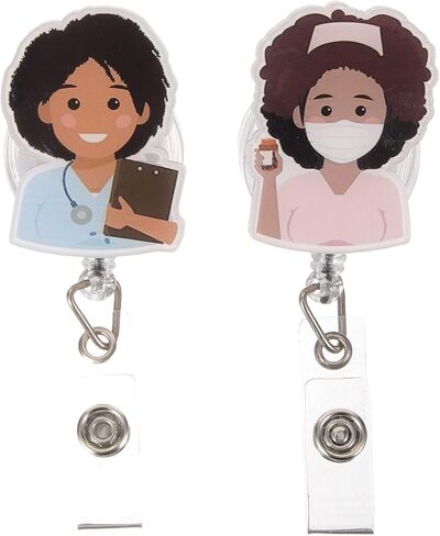 2pcs Student Retractable Badge Reel Holder with ID Clip Must Haves Cute Badge Reel for Name Tag Card(Student ) in Saudi Arabia
