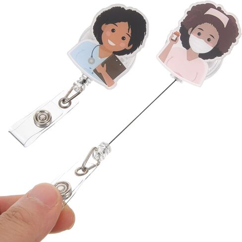 2pcs Student Retractable Badge Reel Holder with ID Clip Must Haves Cute Badge Reel for Name Tag Card(Student ) in Saudi Arabia