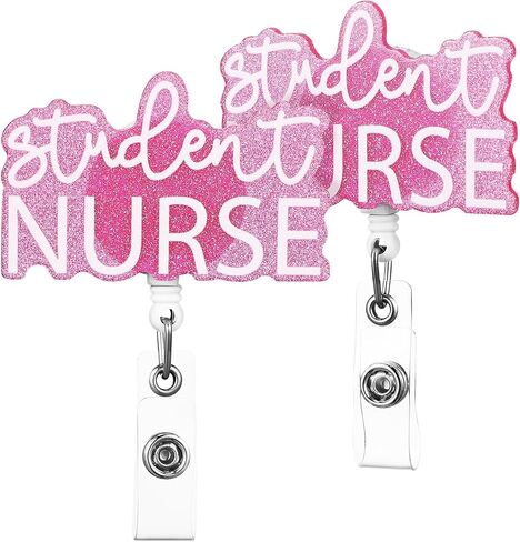 2pcs Student Retractable Badge Reel Holder with ID Clip Must Haves Cute Badge Reel for Name Tag Card(Student ) in Saudi Arabia