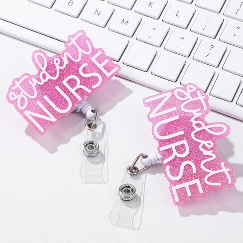 2pcs Student Retractable Badge Reel Holder with ID Clip Must Haves Cute Badge Reel for Name Tag Card(Student ) in Saudi Arabia