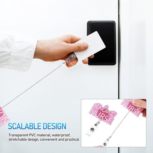 2pcs Student Retractable Badge Reel Holder with ID Clip Must Haves Cute Badge Reel for Name Tag Card(Student ) in Saudi Arabia