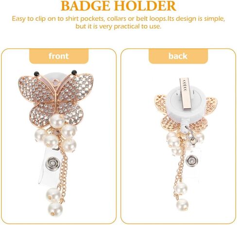 2pcs Student Retractable Badge Reel Holder with ID Clip Must Haves Cute Badge Reel for Name Tag Card(Student ) in Saudi Arabia