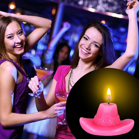 8 Pack Disco Ball and Cowgirl Hat Candles Western Cowgirl Candle Gifts Natural Soy Wax Novelty Shaped Candles for Western Home Room Decorations in Saudi Arabia