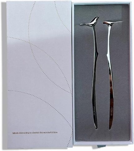 Metal Bookmarks Book Accessories Collective Gift Beautiful Creative Decoration Bookshelf Book Mark (BirdSilver-Style) in Saudi Arabia