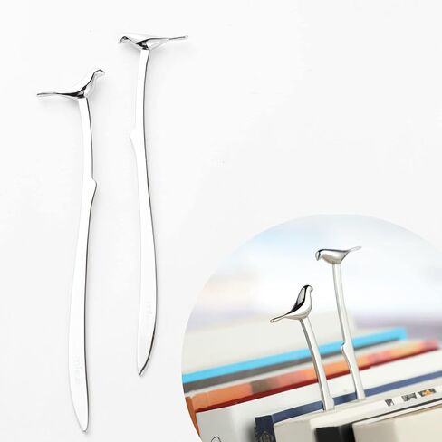 Metal Bookmarks Book Accessories Collective Gift Beautiful Creative Decoration Bookshelf Book Mark (BirdSilver-Style) in Saudi Arabia