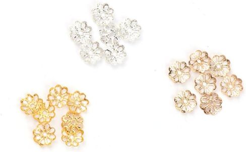 Beautiful Bead 8mm Gold Tone Flower Bead Caps for Jewelry Making (About 500pcs) in Saudi Arabia