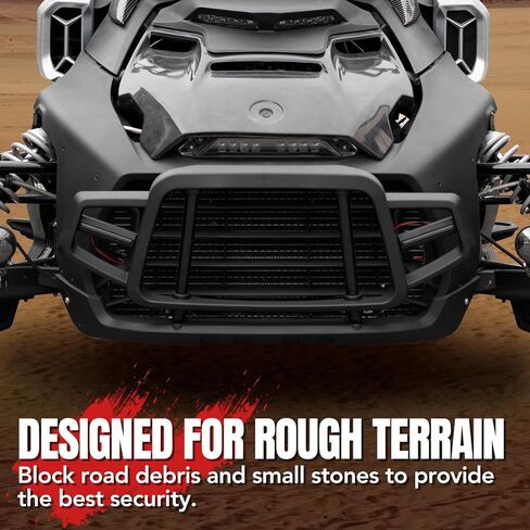 Front Bumper Guard with LED Lights for Can Am Ryker 600, 900, Rally All Models, A & UTV PRO Front Vehicle Protection Brush Guard Protector with LED Accent Light Accessories, Replace OEM # 219401108 in Saudi Arabia