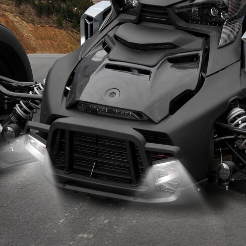 Front Bumper Guard with LED Lights for Can Am Ryker 600, 900, Rally All Models, A & UTV PRO Front Vehicle Protection Brush Guard Protector with LED Accent Light Accessories, Replace OEM # 219401108 in Saudi Arabia