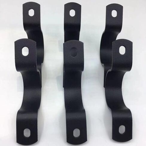 Black Durable U-Clamps Metal Pipe Clamps Double Hole Double Hole Pipe Strap DIY U-Bracket (Pack of 6) (1 INCH) in Saudi Arabia