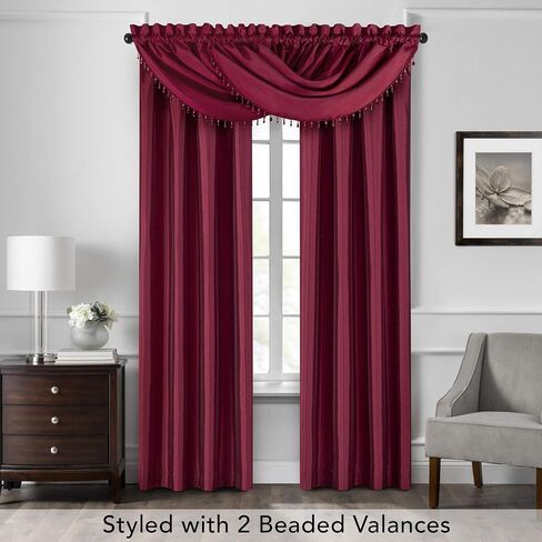 Elrene Home Fashions Colette Faux-Silk Side Door Window Panel, 28 in x 72 in (Side Door Panel), Gold in Saudi Arabia