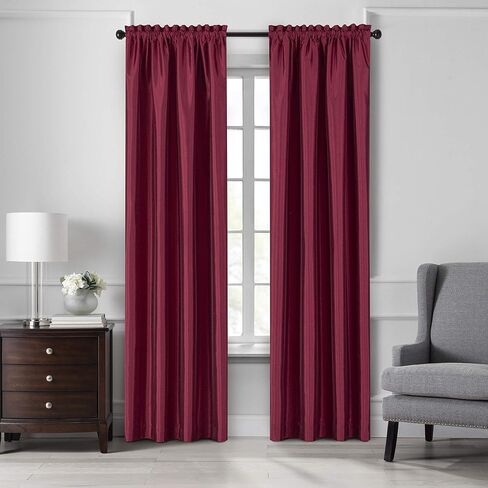 Elrene Home Fashions Colette Faux-Silk Side Door Window Panel, 28 in x 72 in (Side Door Panel), Gold in Saudi Arabia