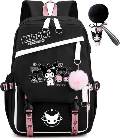 Girls Backpack,18 In Backpacks Casual Cute Travel Backpack Indoor Outdoor with Usb Charging Port，Style-3 in Saudi Arabia