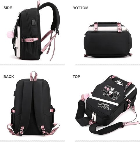Girls Backpack,18 In Backpacks Casual Cute Travel Backpack Indoor Outdoor with Usb Charging Port，Style-3 in Saudi Arabia