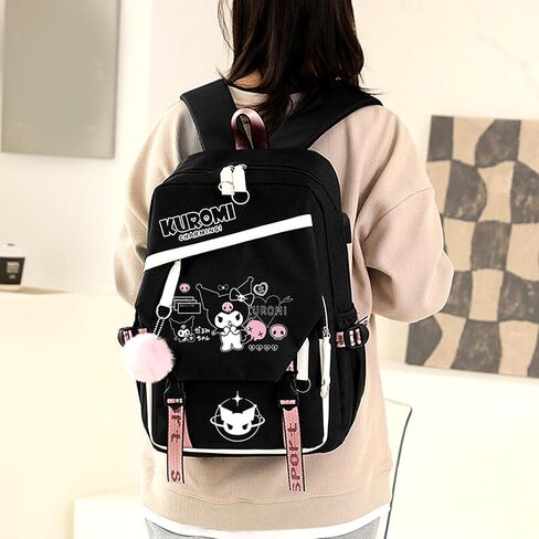 Girls Backpack,18 In Backpacks Casual Cute Travel Backpack Indoor Outdoor with Usb Charging Port，Style-3 in Saudi Arabia
