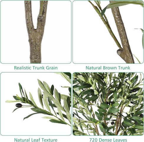 MARCH WIND 6ft Artificial Olive Tree， with Lifelike Fruits Potted Plant brings nature indoors for living room bedroom or office decor. in Saudi Arabia