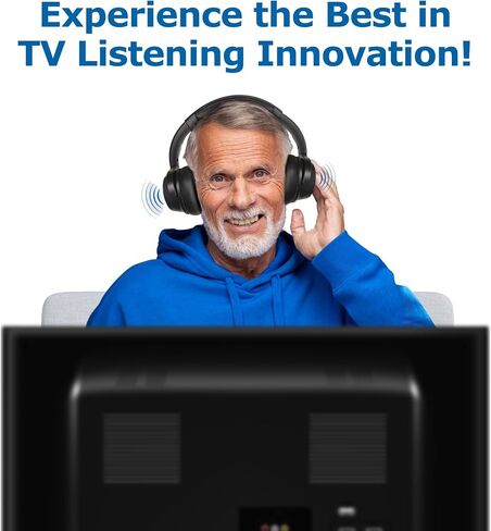TV · EARS 5.8 GHz Wireless Headphones System for TV - Voice Clarifying for Listening & Watching Experience with Rechargeable Batteries, Adjustable Sound, Compatible with All TVs - Range up to 100 Feet in Saudi Arabia