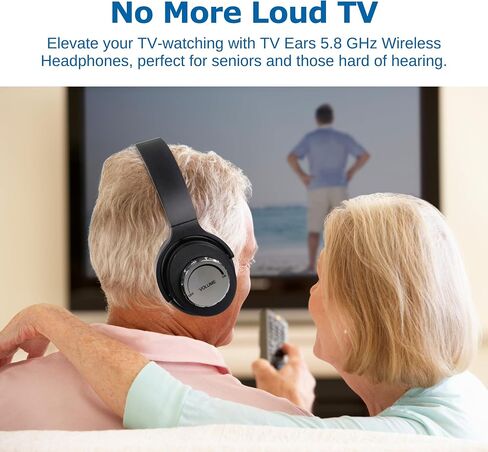 TV · EARS 5.8 GHz Wireless Headphones System for TV - Voice Clarifying for Listening & Watching Experience with Rechargeable Batteries, Adjustable Sound, Compatible with All TVs - Range up to 100 Feet in Saudi Arabia
