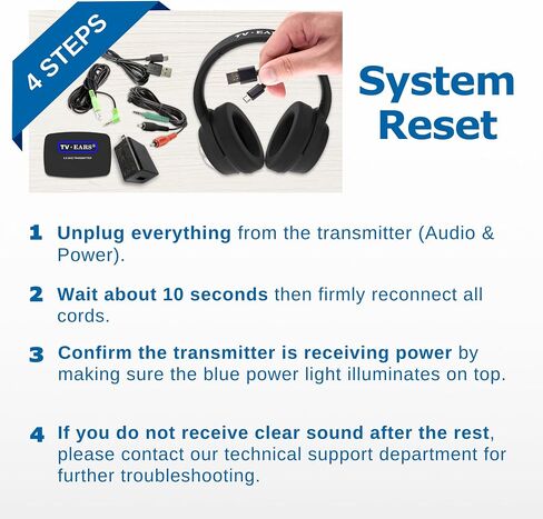 TV · EARS 5.8 GHz Wireless Headphones System for TV - Voice Clarifying for Listening & Watching Experience with Rechargeable Batteries, Adjustable Sound, Compatible with All TVs - Range up to 100 Feet in Saudi Arabia