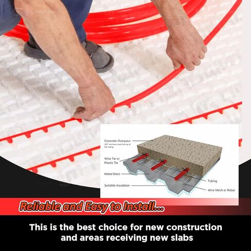 Pex-A Tubing 1 Inch x 100 Feet PEX Pipe, Oxygen Barrier Flexible Water Tubing for Hydronic Radiant Floor Heating, 1" PEX Tubing Coil, Red in Saudi Arabia