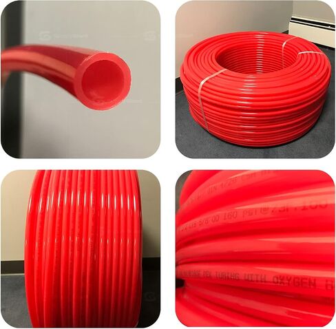 Pex-A Tubing 1 Inch x 100 Feet PEX Pipe, Oxygen Barrier Flexible Water Tubing for Hydronic Radiant Floor Heating, 1" PEX Tubing Coil, Red in Saudi Arabia