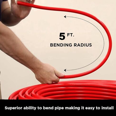 Pex-A Tubing 1 Inch x 100 Feet PEX Pipe, Oxygen Barrier Flexible Water Tubing for Hydronic Radiant Floor Heating, 1" PEX Tubing Coil, Red in Saudi Arabia