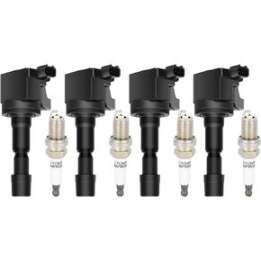 ECCPP UF626 4 ignition coils with 4 iridium Spark Plugs for Honda 2009 2010 2011 2012 2013 Fit 1.5L UF-626 5C1721 E1126