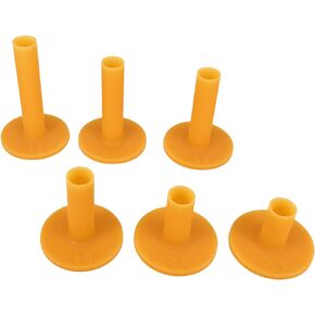 6 Pcs Mixed Size Golf Rubber Tees Golf Practice Tees for Golf Hitting Mats Driving Range and Outdoor Training