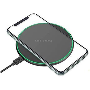 شاحن لاسلكي 15 وات، قاعدة شحن سريعة نحيفة، متوافقة مع هواتف LG Velvet 5G، V30، G6