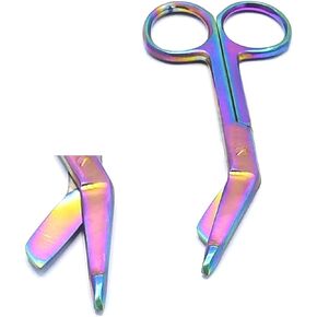 Lister Bandage Scissors 4.5" Multi Color Rainbow Stainless Steel (ODONTOMED2011 BRAND)