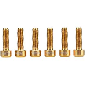 Stem Bolts, 6Pcs/Set M5*16mm Alloy Bike Fixed Stem Bolts Stem Stem Hex Tapered Bolts Screw TopCover Headset Screws