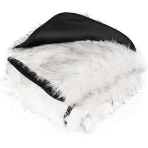 NESTROAD Waterproof Dog Blanket | Premium Soft Fur | 60" x 50" Extra Large | Machine Washable | Versatile Blanket for Dog's Comfy & Furniture Protection - White & Black