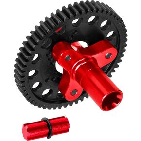 58T Slipper Clutch Upgrades Part for 1/10 Granite Senton 3S & Mega550, Vorteks Big Rock 3S, Kraton Outcast 4S, 1/8 Typhon 3S, Steel RC 58T 0.8Mod Spur Gear w/Slipper Shaft,Red