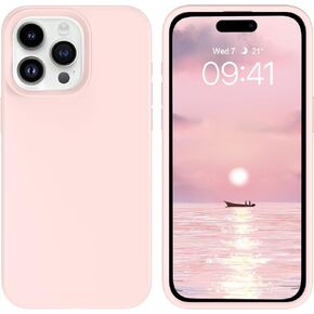 حافظة BENTOBEN لهاتف iPhone 15 Pro، حافظة هاتف iPhone 15 Pro، حافظة هاتف ناعمة من السيليكون مقاومة للصدمات، غطاء حماية مضاد للخدش مع بطانة من الألياف الدقيقة لهاتف iPhone 15 Pro 6.1"، وردي فاقع