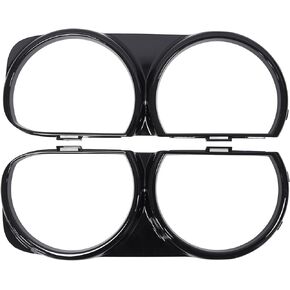 MOTOKU Headlight Bezel Covers Black for Dodge Challenger 2015-2023
