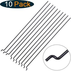 Φ1.2mm x L120mm Steel Z Style Pull/Push Rods Parts for RC Airplane Plane Boat Replacement (Pack of 10)