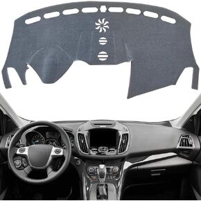 KEYOOG Dashboard Cover Dash Mat Fit for Fo-rd Escape 2019-2013 (Without HUD Models),Car Dash Board Mat Anti-Glare Carpet,Non-Slip Pad Sunshield Protector (Grey)