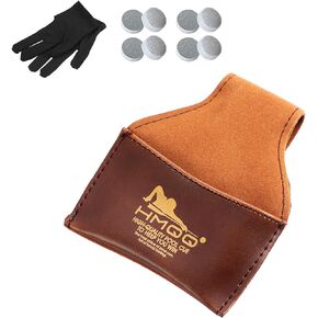 Billiards Chalk Pocket wth 8 pcs quality 13mm leather tip and 2 pieces of Gloves