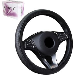Universal Leather Steering Wheel Cover 15 inch Breathable Auto Steering Wheel Cover