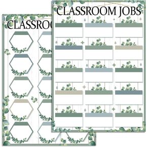 Boho Class Jobs Bulletin Board Boho Rainbow Themed Classroom Jobs Chart Set Teacher's Helper Chalkboard Decor Classroom Bulletin Board Set Wall Decoration Supplies for Back to School