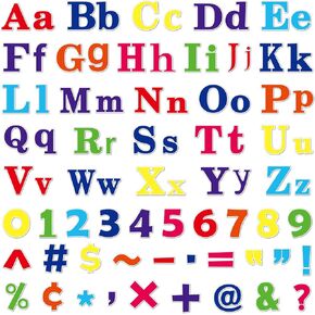 81Pcs Boho Magnetic Bulletin Board Letters Magnetic Alphabet Letters Numbers Symbols Cutouts Alphabet Letters Numbers Bulletin Board Display for Classroom Home