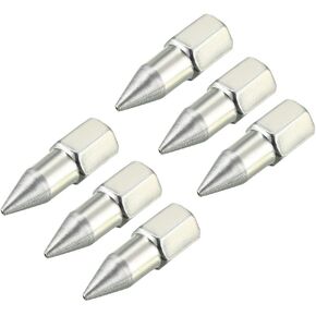 uxcell 1/8" NPT Grease Fitting Standard Grease Sharp Type Nozzle Zinc Plated Silver Tone, 6pcs