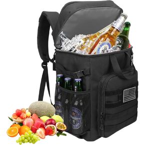 Hp hope Tactical Cooler Backpack, 43L Backpack Cooler Insulated Leak Proof, 45/55 Cans Cooler Backpack 12 Hour Insulate Ice Chest Backpack for Beach Coolers, Camping Coolers