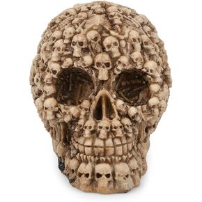 DS. DISTINCTIVE STYLE Skull Decor 5.5 Inch Resin Skeleton Head Decorative Skull Statue Gothic Home Decor Halloween Decorations