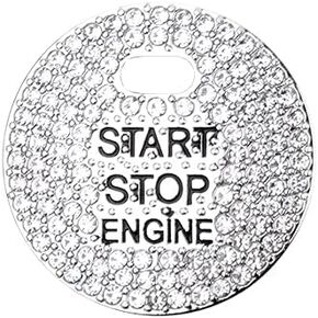 LECART Bling Car Accessories for Mazda 3 Crystal Start Stop Button Sticker Auto Interior Ignition Button Decorations Keyless Engine Button Decor Trim Cover Fit for Mazda 6 CX-3 CX-5 CX-9 MX-5 Miata