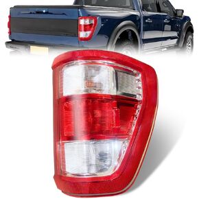 Left Driver Side Tail Light Rear Lamp Assembly Compatible with Ford F150 F-150 XL 2021 2022 2023 With Bulbs and Harness Included ML3Z13405E without Blind Spot without LED