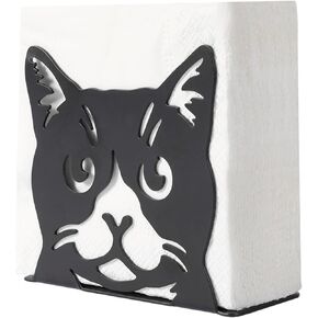 Napkin Holder for Table, Black Metal Napkin Holder for Kitchen Dining Farmhouse Cocktail Picnic Bar Rustic,Cat Modern Napkins Holder for All Dining Room Decors